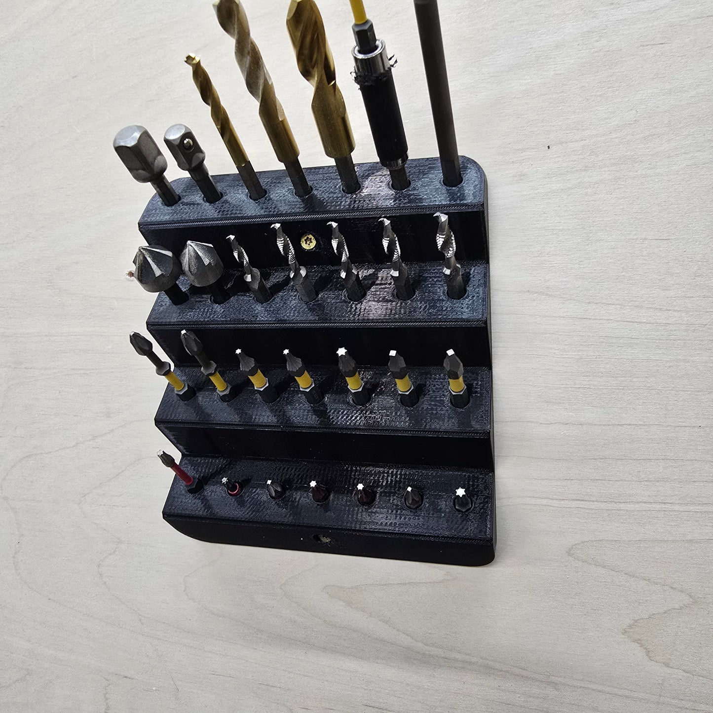 Wall Mount Tiered Bit Rack