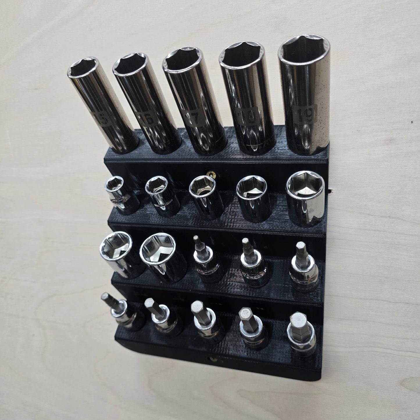 Wall Mount 3/8" Socket Rack