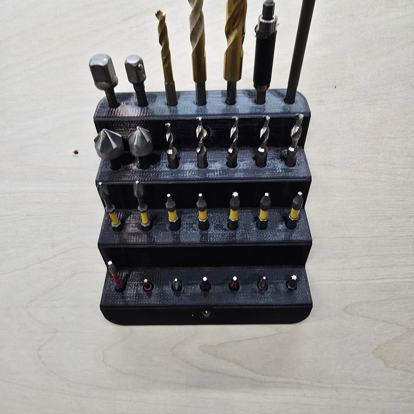 Wall Mount Tiered Bit Rack