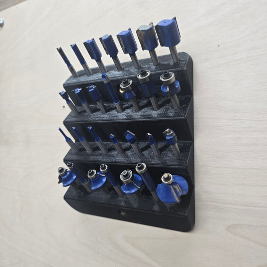 Wall Mount Router Bit Rack