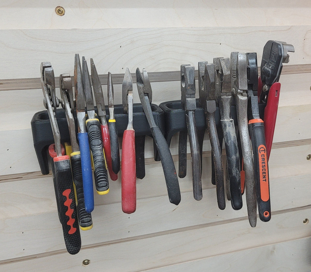 French Cleat Pliers Rack 2-pack included in the Woodworker's Cleat Pack