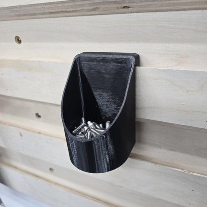 French Cleat Hardware Bin in use – open-front bin for small parts and hardware