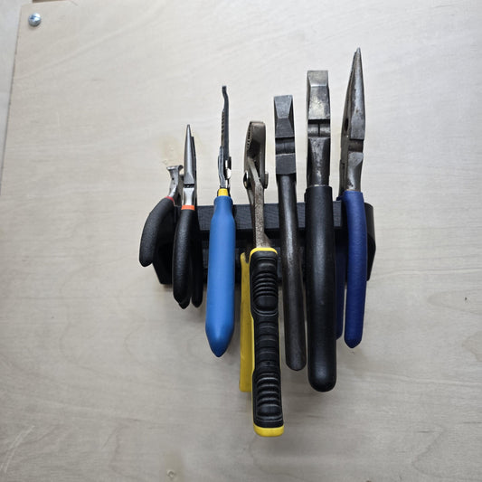 Wall Mount Pliers Rack by RhinoFrame – plywood wall-mount pliers organizer, flush-stackable