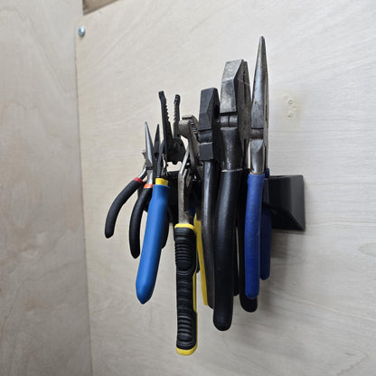 Wall Mount Pliers Rack angle view – direct screw mount pliers storage for garage