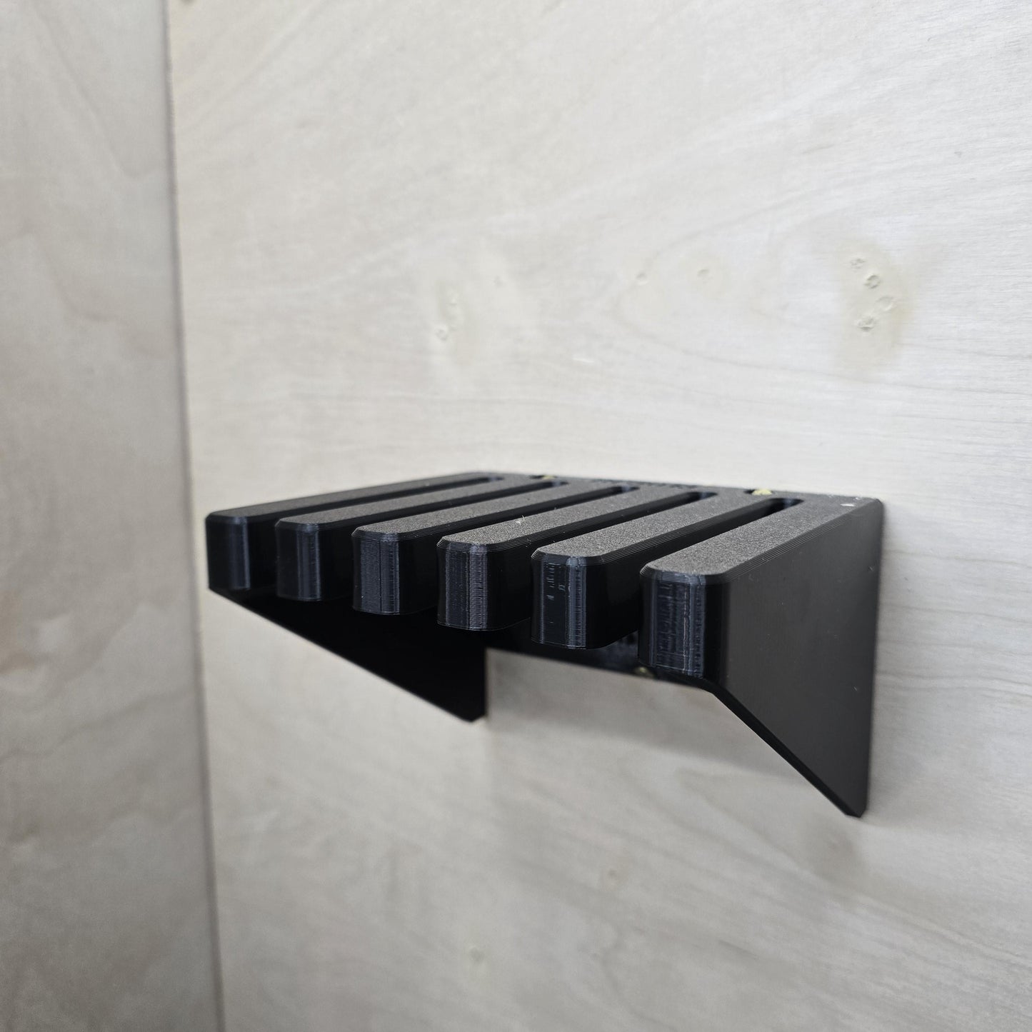 Wall Mount Square Rack angle view – compatible with squares up to 1/4" thick blade