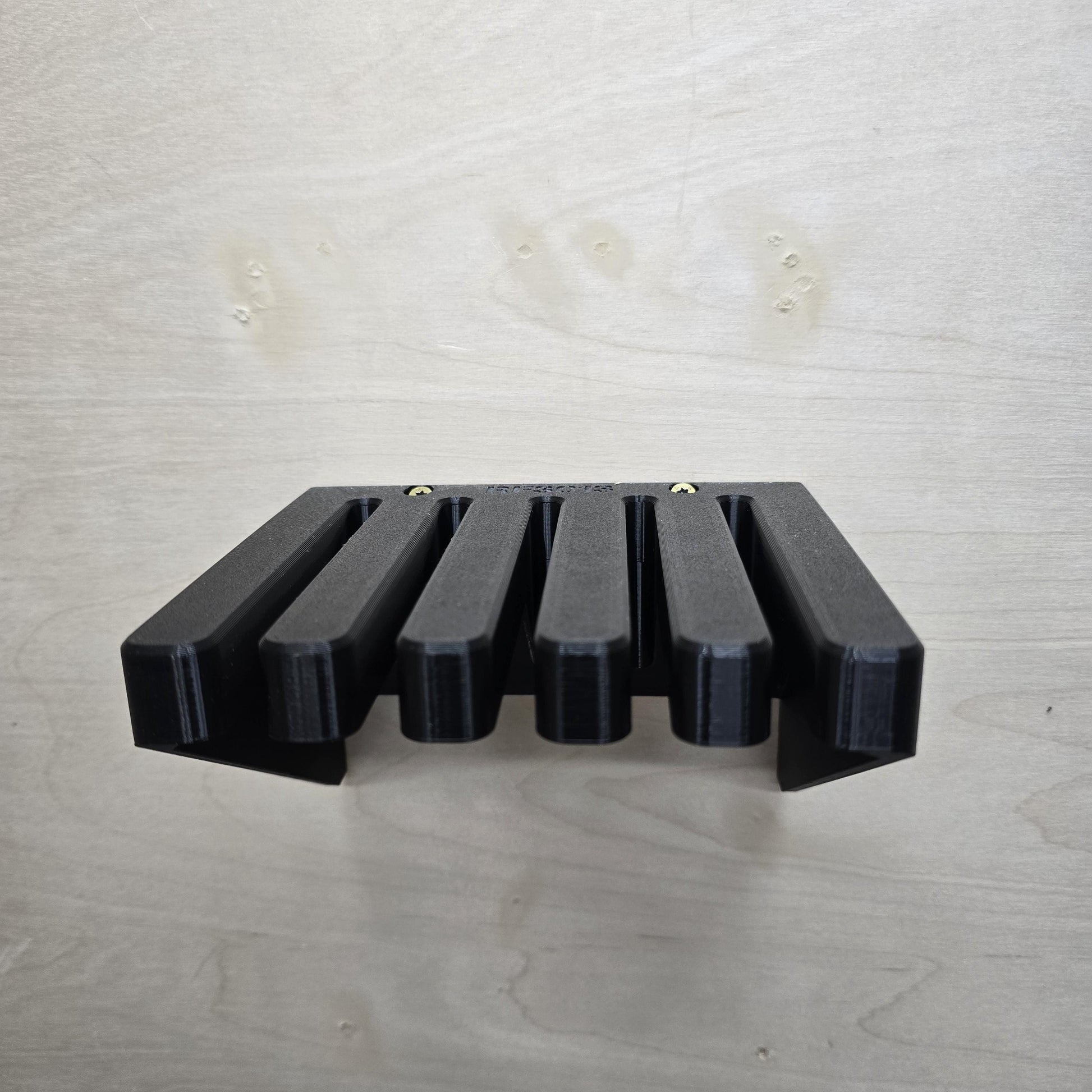 Wall Mount Square Rack side view – 5-slot square holder, RhinoFrame USA-made
