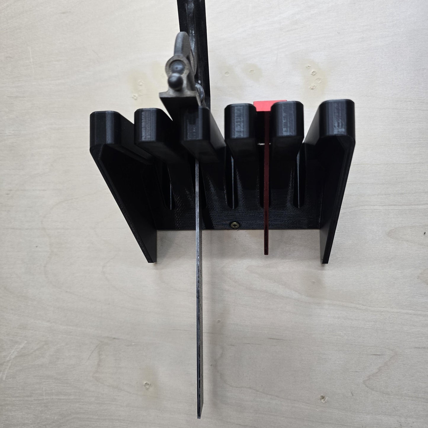 Wall Mount Square Rack in workshop – complete square organization for garage wall