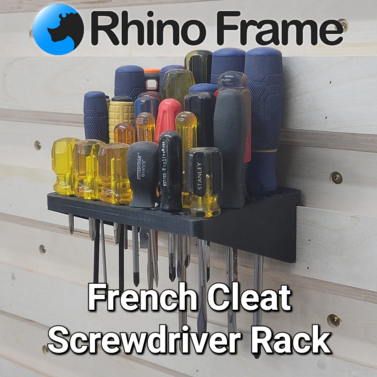 French Cleat Screwdriver Rack included in the Woodworker's Cleat Pack