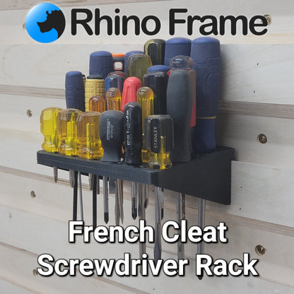 French Cleat Screwdriver Rack included in the Woodworker's Cleat Pack