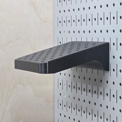 Pegboard Bit Rack installed – workshop bit storage on pegboard wall system